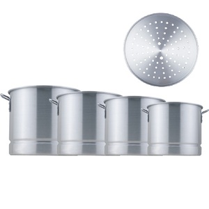 Nồi Hấp Nhôm Có Nắp Thủy Tinh 20 Lít, 24 Lít, 32 Lít, Tamale Và Hải Sản Màu Bạc 40 Lít - Product Image 1