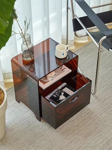 <span class=keywords><strong>Table</strong></span> d'appoint moderne en <span class=keywords><strong>plexiglas</strong></span> acrylique pour chambre à coucher ou salon <span class=keywords><strong>Table</strong></span> basse <span class=keywords><strong>de</strong></span> chevet pour hôtels ou appartements - Product Image 2