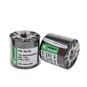 중국 <span class=keywords><strong>2026</strong></span> 신제품 90mm*300m 경제적인 왁스 레진 블랙 감열 전사 리본 (자브라 프린터용) - Product Image 3