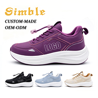 Nouvelles chaussures de marche pour femmes, style personnalisé, design à boucle, semelle épaisse en PU résistante à l'usure, baskets décontractées