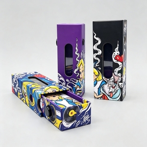 Custom Logo Printed Childproof Rigid Drawer <b>Box</b> <b>Cardboard</b> CR Packaging With EVA Liner For 0.5ml 1ml 2ml Small Cartridge <b>Storage</b> - Product Image 4