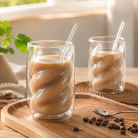 Tasses à espresso isolantes en verre borosilicate à double paroi pour latte macchiato, verres à cappuccino, verres à café glacé et à thé