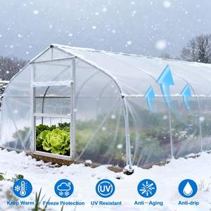 غطاء بلاستيكي للبيوت الزجاجية بسمك 6 ميل مقاوم للأشعة فوق البنفسجية، شفاف من البولي إيثيلين عالي التحمل مضاد للتقطير ومقاوم للصقيع/الرياح/الغبار - Product Image 5