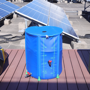 Tonneau de pluie en bâche PVC recyclable TAK, économiseur d'eau réutilisable pour pelouse et agriculture, tonneau de pluie pliable sans BPA - Product Image 5