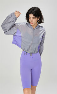 कस्टम आयोगा स्पोर्टी योग सबसे ऊपर कस्टम लोगो ज़िप लंबी आस्तीन फिटनेस योग कपड़े खेल महिला जिम जैकेट - Product Image 5