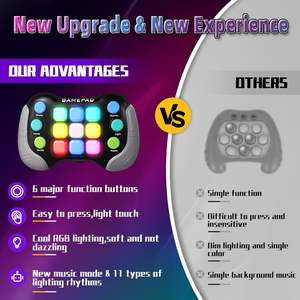 Gioco Fast Push con Luci, Giocattolo Antistress Pop, Gioco Elettronico Portatile per Bambini, Adolescenti e Adulti, Gamepad con Pulsanti a Pressione Rapida - Product Image 6