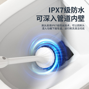 Toilet Cleaning <b>Brush</b> TPR Bristles Soft Gentle No Scratch Wall Mounted Replaceable Head - Product Image 5