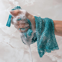 Filet de bain exfoliant filet de bain africain éponge exfoliant nettoie tout le corps Flexible réutilisable écologique épurateur corporel végétalien
