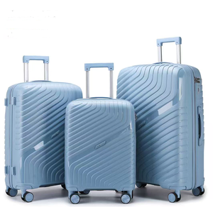 Ensemble de valises à roulettes pour hommes et femmes, <span class=keywords><strong>valise</strong></span> à roulettes, en plastique PP durable, 3 pièces, offre spéciale, - Product Image 1