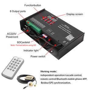 Controlador de Projeto de Luz LED RGB Aipin H8-AC com 8 Portas TTL 1024IC e Sinal SPI RDM - Product Image 4
