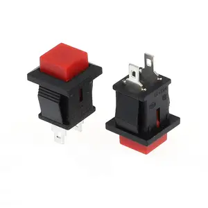 2021 Mini push Button Switch DS-430 reset Lock-less Square Reset Switch Red switches Button