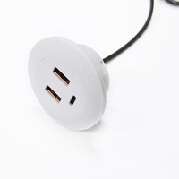 Doppeltes USB-und TYPE-C-Ladegerät-Steckdosen-Ladekabel