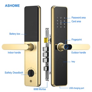 Điện tử không dây kỹ thuật số An ninh nhà ttlock khóa thông minh Vàng Khóa cửa thông minh 6068 nhà Mortise an ninh - Product Image 2