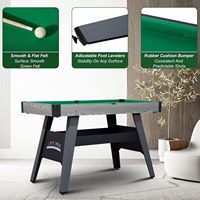 Table de billard d'intérieur en MDF de 4 pieds pour enfants et adultes, avec 2 queues, 16 billes, triangle, craie et filets de rangement - REAHOISY