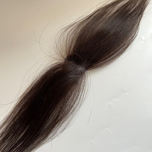 Frangia Sottile e Ordinata in <span class=keywords><strong>Veri</strong></span> <span class=keywords><strong>Capelli</strong></span> Umani al 100%, Frangia 3D Naturale con Parte Centrale, Topper in <span class=keywords><strong>Capelli</strong></span> Umani Marroni con Clip, Extension per <span class=keywords><strong>Capelli</strong></span> - Product Image 6