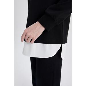 Tunica a maniche lunghe in tessuto a forma regolare - Product Image 3