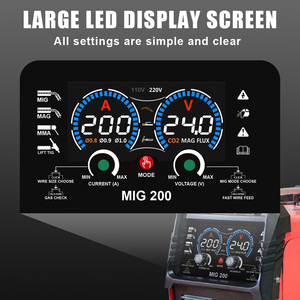 Máy hàn đa năng 4 trong 1 Gas/Gasless MAG MMA TIG MIG <span class=keywords><strong>MIG200</strong></span> Soldadora Inverter dùng cho gia đình, xây dựng, nông trại, MOQ 1 - Product Image 3