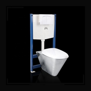 Inodoros de Lujo Kuge Montados en la Pared, Inodoro de Acero Inoxidable para Baño, Fabricante de Inodoros - Product Image 1