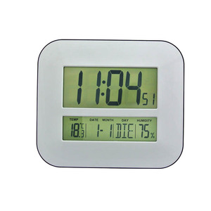 Nhà Máy cung cấp Màn hình lớn <span class=keywords><strong>LCD</strong></span> lịch bảng/tường kỹ thuật số Đồng hồ báo thức với nhiệt kế & ẩm kế - Product Image 1
