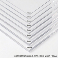 Meilleure feuille acrylique avec feuille acrylique en gros de haute qualité feuille pmma/plexiglas taille personnalisée