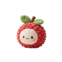 Porte-clés en peluche mignon Changan Lychee Fruit, jouets en peluche doux, mini-peluches, pendentif de sac, jouet porte-clés pour enfants et filles