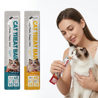 Snacks Líquidos para Gatos, Tiras de Pescado/Carne de Res en Puré, Buena Palatabilidad, Fácil Digestión, Seguros para Gatitos