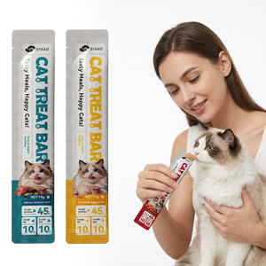 Snacks Líquidos para Gatos, Tiras de Pescado/Carne de Res en Puré, Buena Palatabilidad, Fácil Digestión, Seguros para Gatitos - Product Image 1