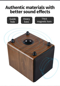 Loa siêu trầm Bluetooth chống nước chất lượng cao, âm trầm mạnh mẽ, âm thanh nổi HiFi chuyên nghiệp, chất liệu gỗ, di động, dùng cho TV, máy tính, tivi tại nhà - Product Image 4