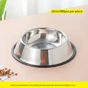 ชามอาหารสัตว์เลี้ยงสแตนเลสกันลื่น รูปทรงโค้งมน เป็นมิตรกับสิ่งแวดล้อม สีและลวดลายที่สามารถปรับแต่งได้ อุปกรณ์สำหรับสัตว์เลี้ยง - Product Image 6