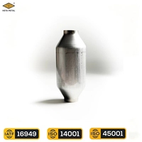 Convertidor Catalítico de Tres Vías HEYA de Acero Inoxidable 409 con Cerámica de Panal de Abeja para Emisiones Euro III, Ajuste Universal, Garantía de 3 Años