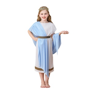 Cosplay bambini mitologia greca Costume in bianco rosso <span class=keywords><strong>Toga</strong></span> romana per le prestazioni di carnevale abito lungo - Product Image 2