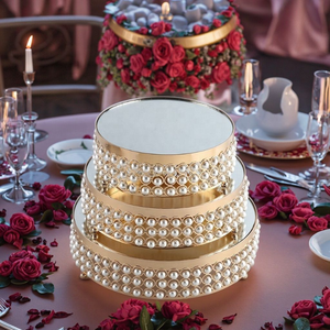 Support à gâteau en métal, plateau à gâteau miroir, plateau à dessert <span class=keywords><strong>pour</strong></span> fête <span class=keywords><strong>d</strong></span>'anniversaire, plateau rond <span class=keywords><strong>pour</strong></span> pâtisserie, <span class=keywords><strong>décoration</strong></span> <span class=keywords><strong>de</strong></span> mariage - Product Image 3