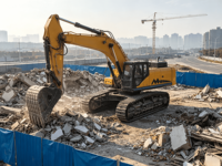 Excavatrice sur chenilles de qualité minière de 56 tonnes avec une puissance de 298 kW pour l'excavation de carrières à charges lourdes et la construction d'infrastructure