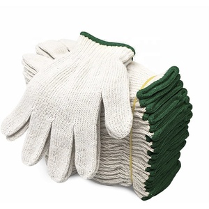 High Quality Labor Durable Industrial Gardening Construction Work White Cotton <strong>Knitted</strong> <strong>Gloves</strong> - Product Image 5