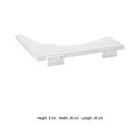 Planche à découper en polyéthylène haute densité blanche 40 × 30 × 2 h cm, professionnelle