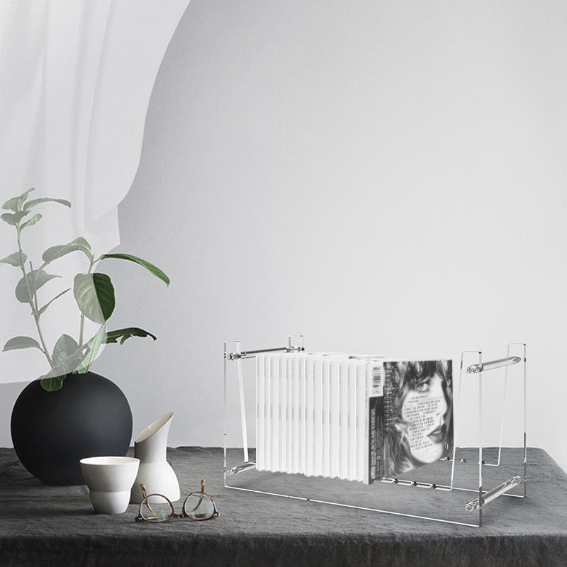 Amazon｜ビニールレコードホルダー | レコードディスプレイラック | 透明アクリルビニールレコードディスプレイスタンド、多機能アルバム、CD 、雑誌、本、コミック、ファイル収納スタンド雑誌、書類、コミック、アルバム、CD、ビニールレコードなど ... ビニールレコードストレージ オープンアクリルビニールレコードラック多機能卓上CDアルバムホルダー