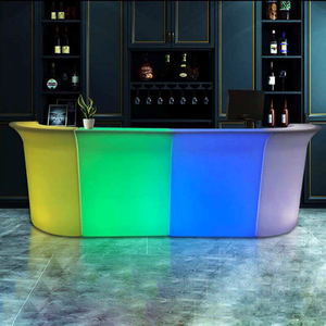 Portable <strong>Bar</strong> Counter Plastic Corner Counter for Nightclub Coffee Modern Designs Commercial Furniture Led Glowing Counter Table - Product Image 5