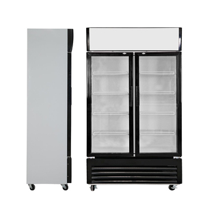 Nouveau congélateur à <span class=keywords><strong>double</strong></span> <span class=keywords><strong>porte</strong></span> en verre trempé de 700 L pour supermarché, refroidissement par air, dégivrage automatique, congélateur-réfrigérateur - Product Image 6