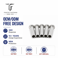 Rivets semi-tubulaires à tête plate en acier au carbone TianFang pour mécanismes de chaises de bureau, production en volume, zingués, approvisionnement en vrac
