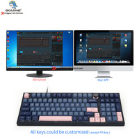 Clavier mécanique filaire GK980 rvb Gateron à faible latence, pour ordinateur portable gamer, clavier mécanique de jeu