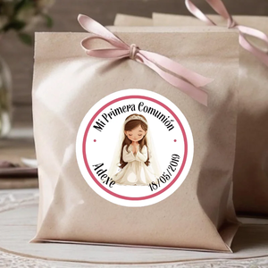Pegatinas <span class=keywords><strong>para</strong></span> la Sagrada Comunión, Bautismo, <span class=keywords><strong>Bautizo</strong></span>, Pegatinas <span class=keywords><strong>Personalizadas</strong></span>, Sellos de Invitación - Product Image 4