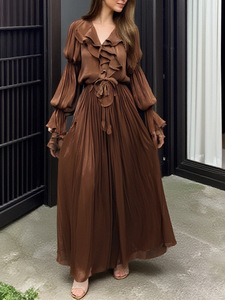 Brown Western Dresses - Vintage Flared Design 2025 Brown Western Dresses - Vintage Flared Design 2025