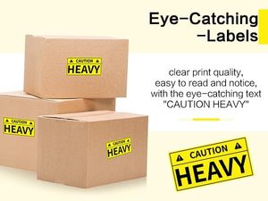 Thận trọng nặng Sticker vàng nặng đặc biệt xử lý vận chuyển Pallet nhãn dán thận trọng cảnh báo nhãn cho vận chuyển - Product Image 5