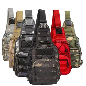 Bolso táctico MOLLE de moda, bandolera de un solo hombro, bolso cruzado para el pecho, con cierre de cremallera, para senderismo, camping y viajes al aire libre. - Product Image 1