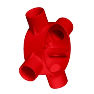 Boîte de jonction à quatre voies en PVC orange de haute qualité pour raccords de conduites rigides en PVC, fabriquée au Vietnam - Product Image 4