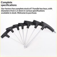 Kunci Hex T-Handle Ekstra Panjang Ujung Datar Obeng Hexagon 2mm