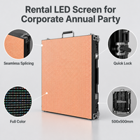 Écran LED de location intérieur P1.95 500x500mm à assemblage sans joint et verrouillage rapide, écran LED couleur pour événements d'entreprise annuels