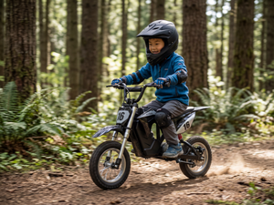 Bicicleta de Cross para Niños de 300W/36V con Batería de Litio Integrada de 4Ah, 3 Velocidades, Suspensión Delantera, Frenos de Disco, 12 Pulgadas, DK1 Integrado - Product Image 4