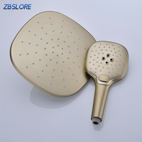 Colonne de douche thermostatique 3 en 1, colonne moderne en or avec Rail coulissant et pomme de douche à haute pression, livraison gratuite