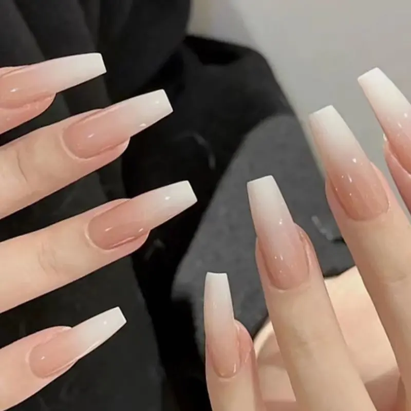 Prensa de unhas de alta qualidade Usando unhas postiças produtos acabados Usando remendos longos removíveis para unhas